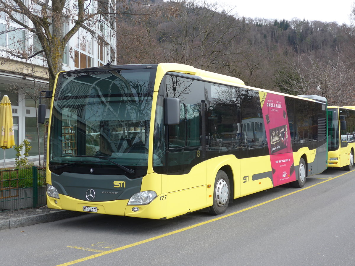 (202'369) - STI Thun - Nr. 177/BE 752'177 - Mercedes am 12. Mrz 2019 bei der Schifflndte Thun