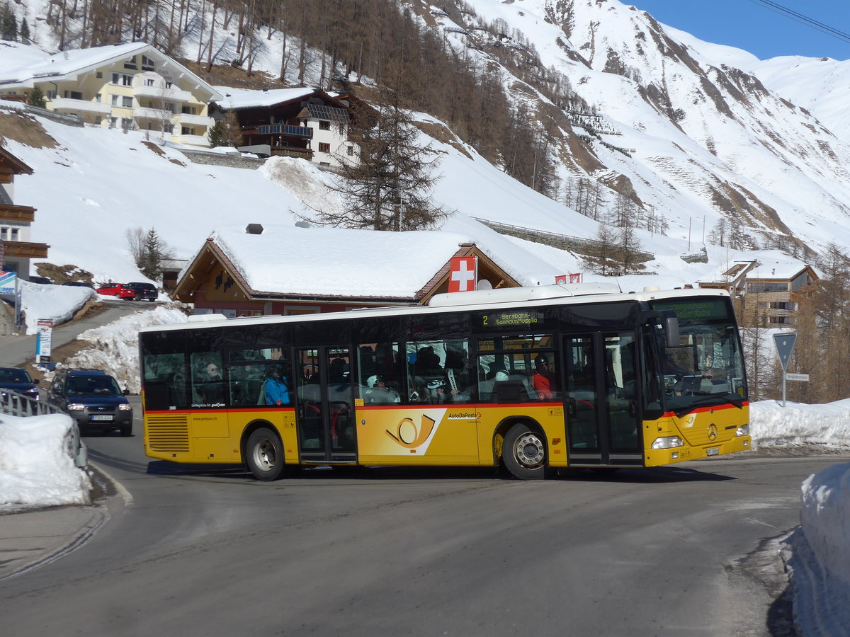 (202'643) - Jenal, Samnaun - GR 18'656 - Mercedes (ex PostAuto Graubnden) am 20. Mrz 2019 in Samnaun, Ravaisch