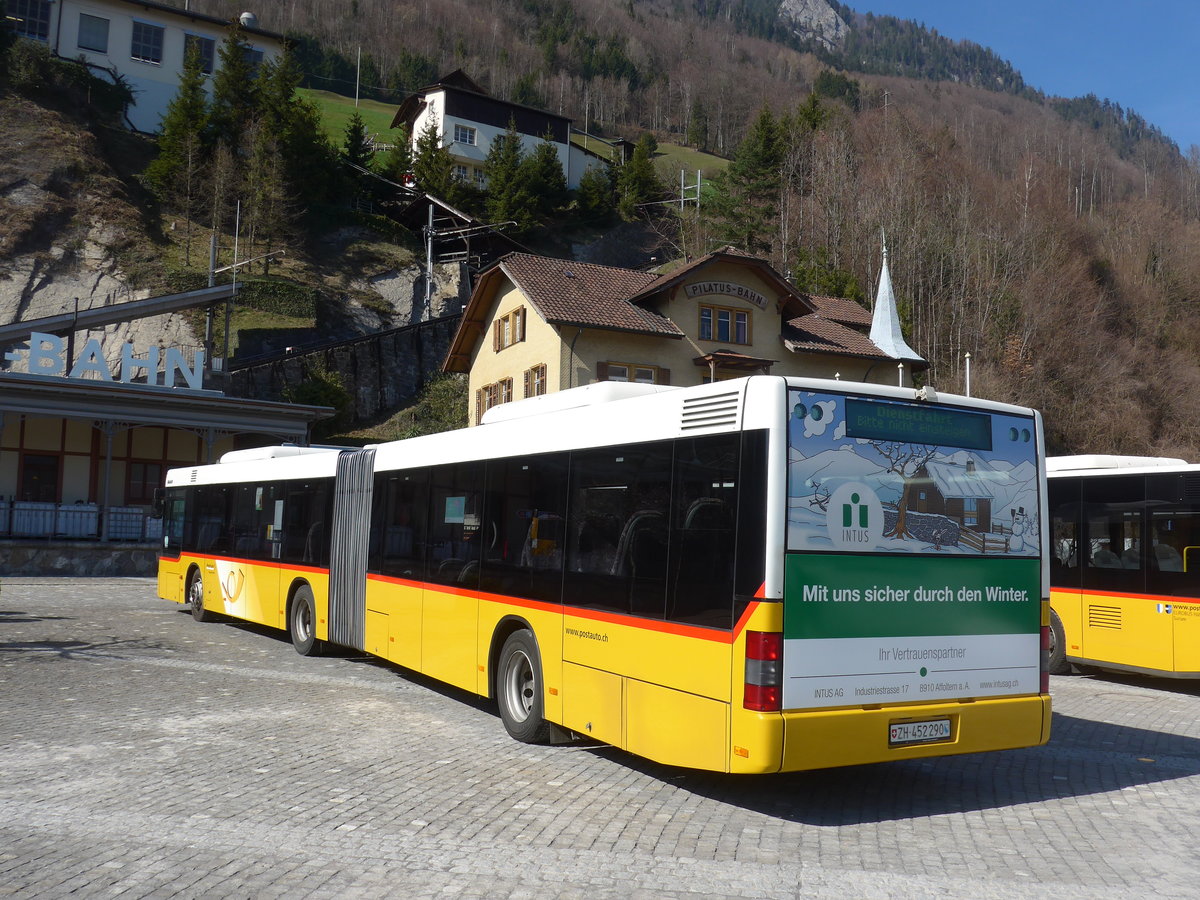 (202'859) - PostAuto Zrich - Nr. 178/ZH 452'290 - MAN am 22. Mrz 2019 beim Bahnhof Alpnachstad