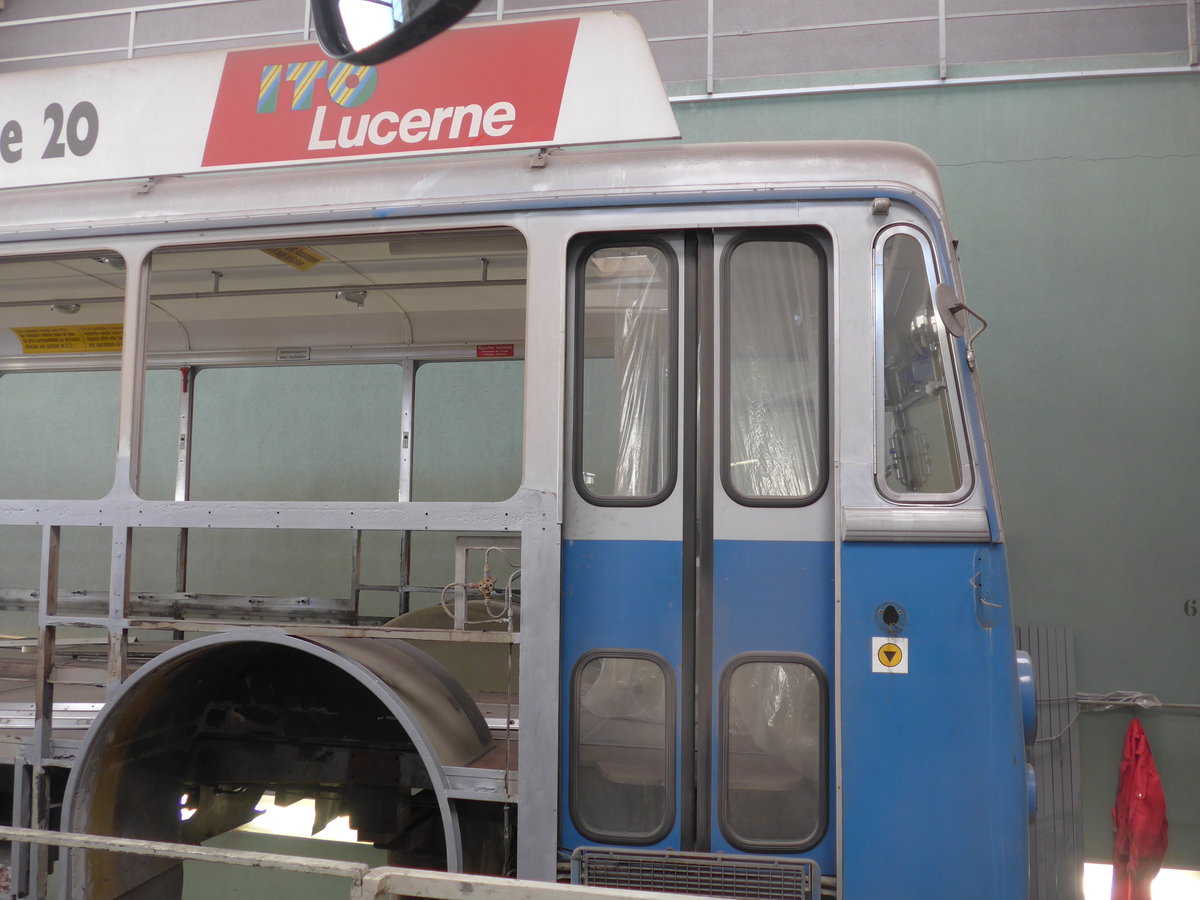 (202'953) - VBL Luzern (vbl-historic) - Nr. 81 - FBW/Hess am 23. Mrz 2019 in Luzern, Depot (in Restauration)