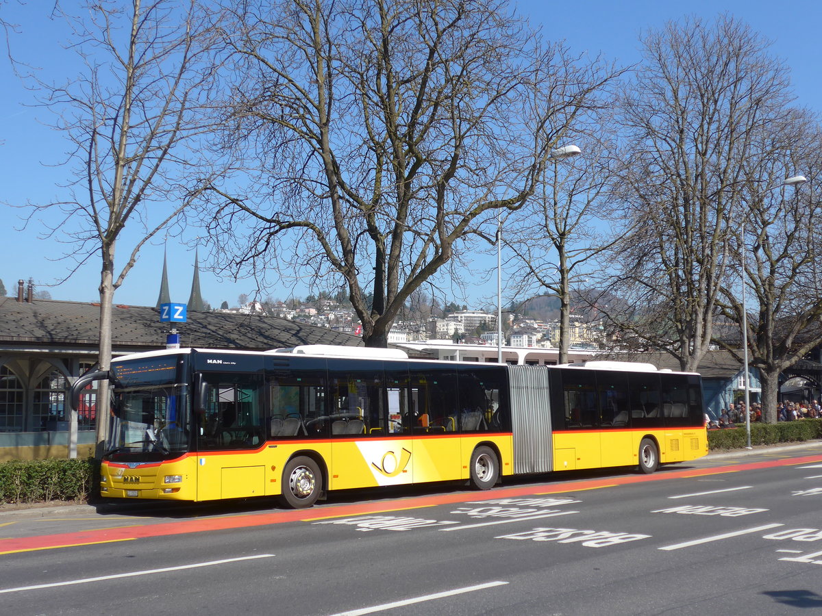 (202'968) - Bucheli, Kriens - Nr. 20/LU 15'527 - MAN am 23. Mrz 2019 beim Bahnhof Luzern