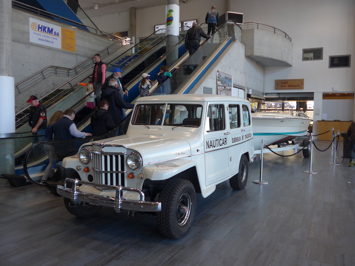 (203'071) - Willys am 24. Mrz 2019 in Granges-Paccot, Forum-Fribourg