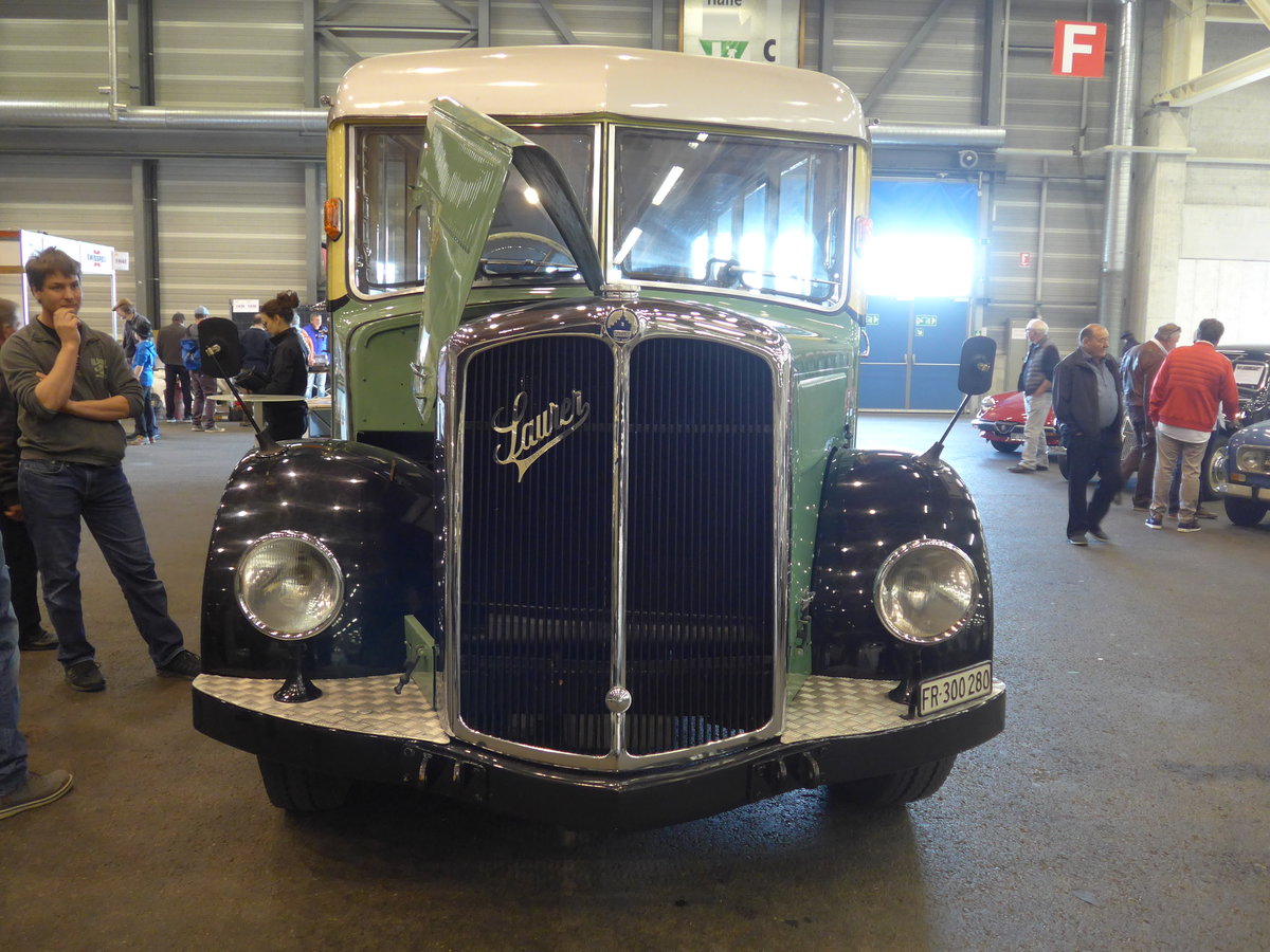 (203'085) - TPF Fribourg - Nr. 307/FR 300'280 - Saurer/Saurer (ex GFM Fribourg Nr. 307; ex GFM Fribourg Nr. 97) am 24. Mrz 2019 in Granges-Paccot, Forum-Fribourg