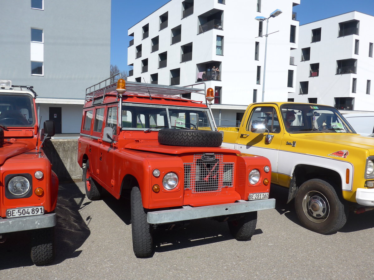(203'213) - Land-Rover - BE 281'160 - am 24. Mrz 2019 in Granges-Paccot, Forum-Fribourg