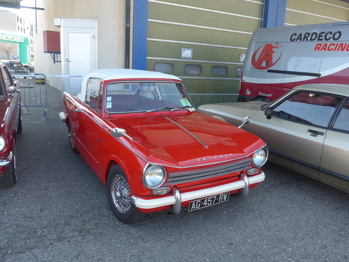 (203'218) - Triumph - AG 457 RW - am 24. Mrz 2019 in Granges-Paccot, Forum-Fribourg