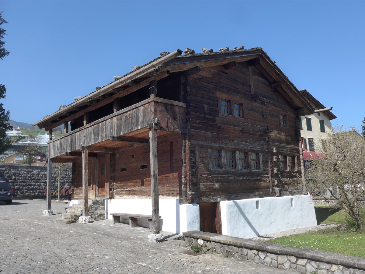 (203'320) - Altes Sigristenhaus von 1496/97 am 30. Mrz 2019 in Hergiswil