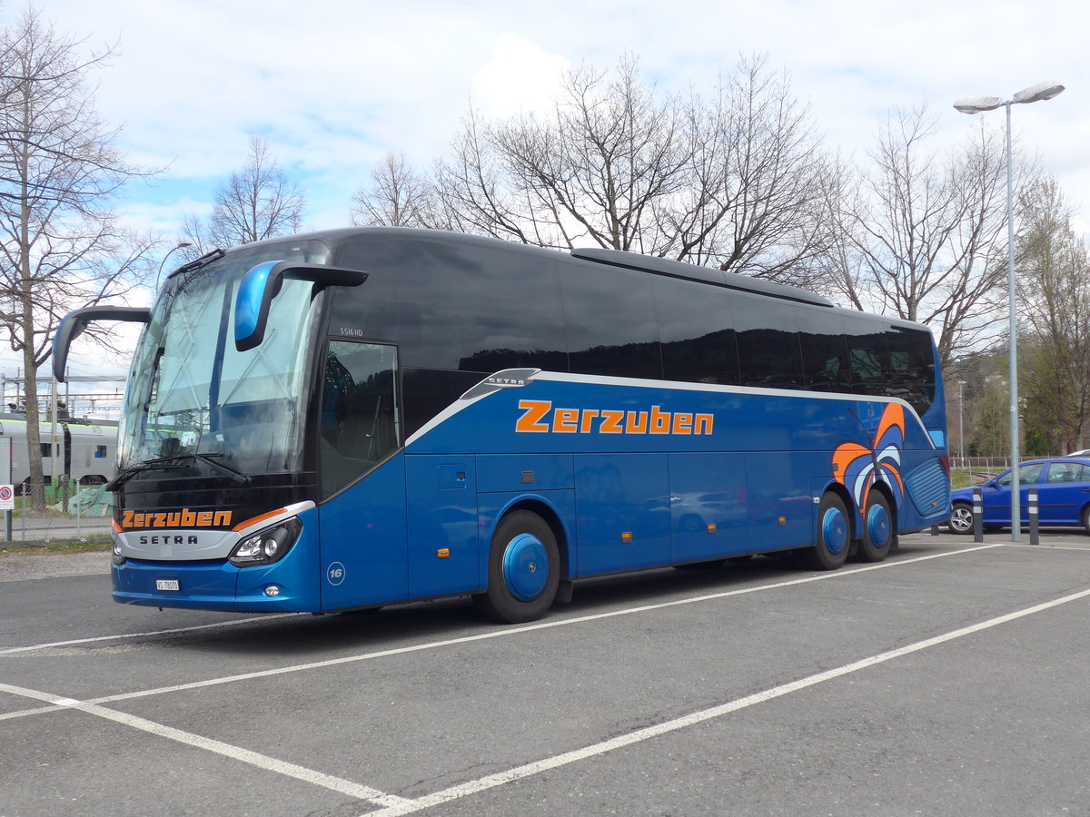 (203'552) - Zerzuben, Visp-Eyholz - Nr. 16/VS 78'070 - Setra am 8. April 2019 in Thun, Seestrasse