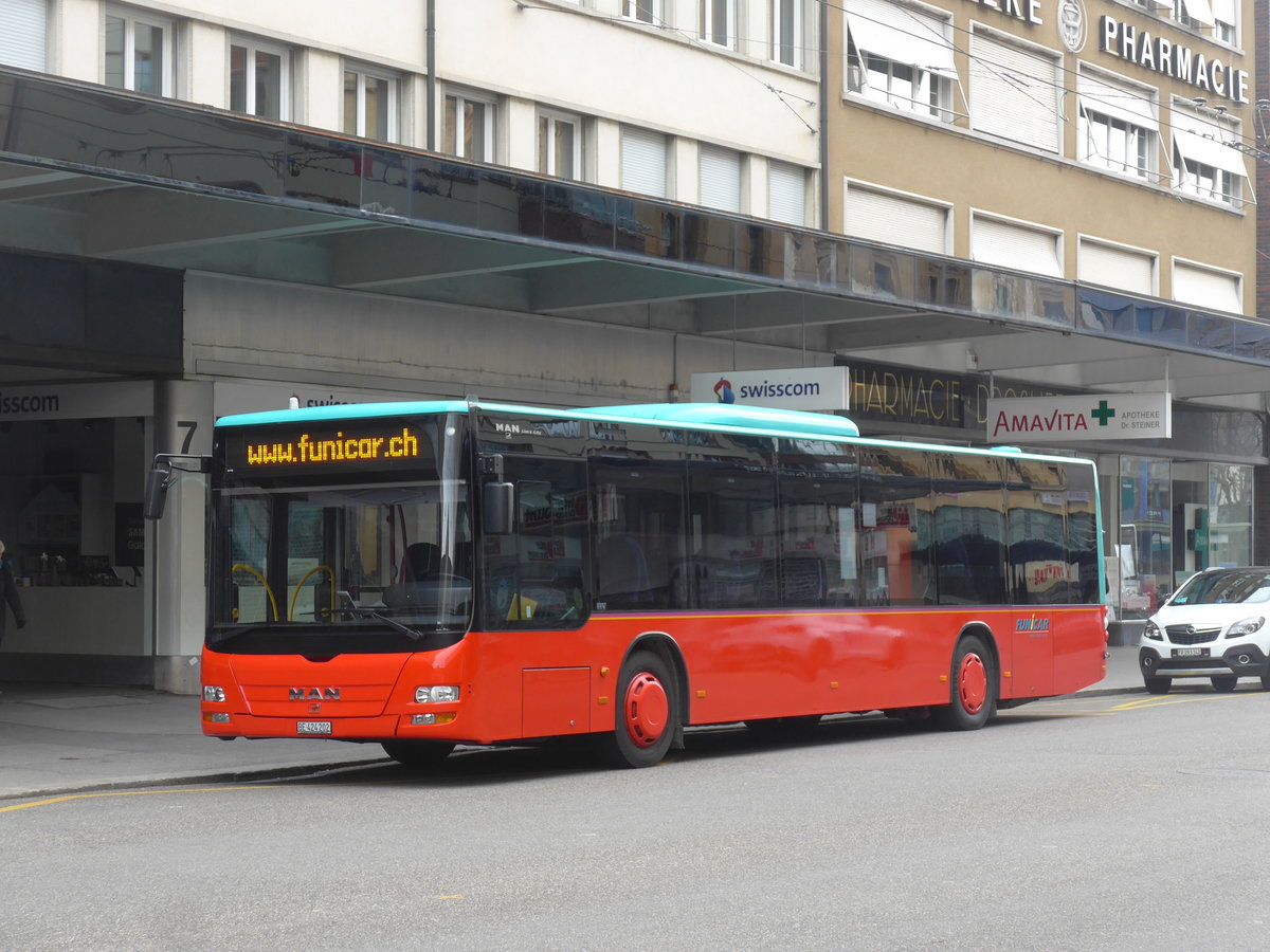 (203'662) - Funi-Car, Biel - Nr. 2/BE 424'202 - MAN am 14. April 2019 beim Bahnhof Biel