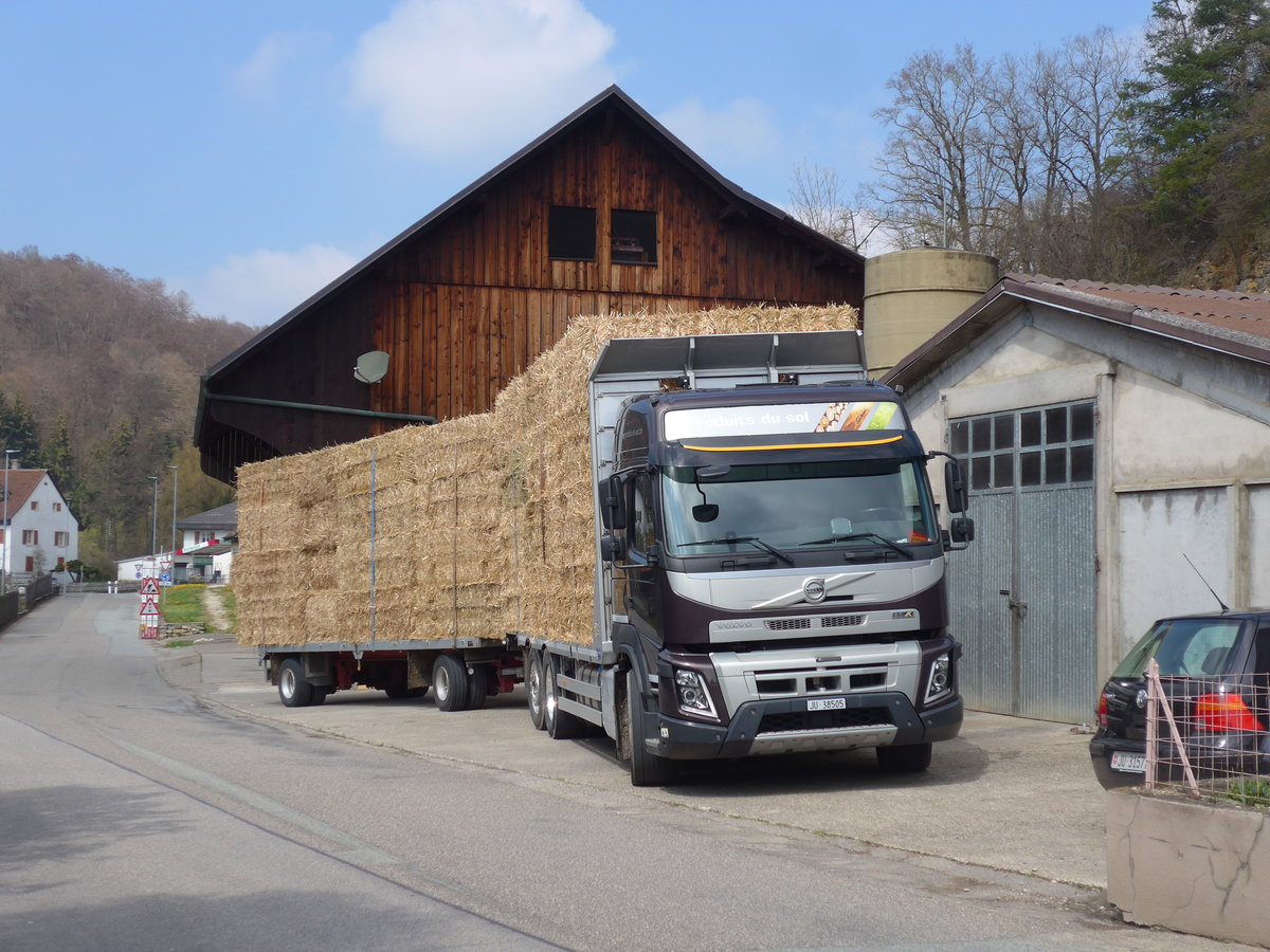 (203'714) - Volvo - JU 38'505 - am 15. April 2019 in Beurnevsin