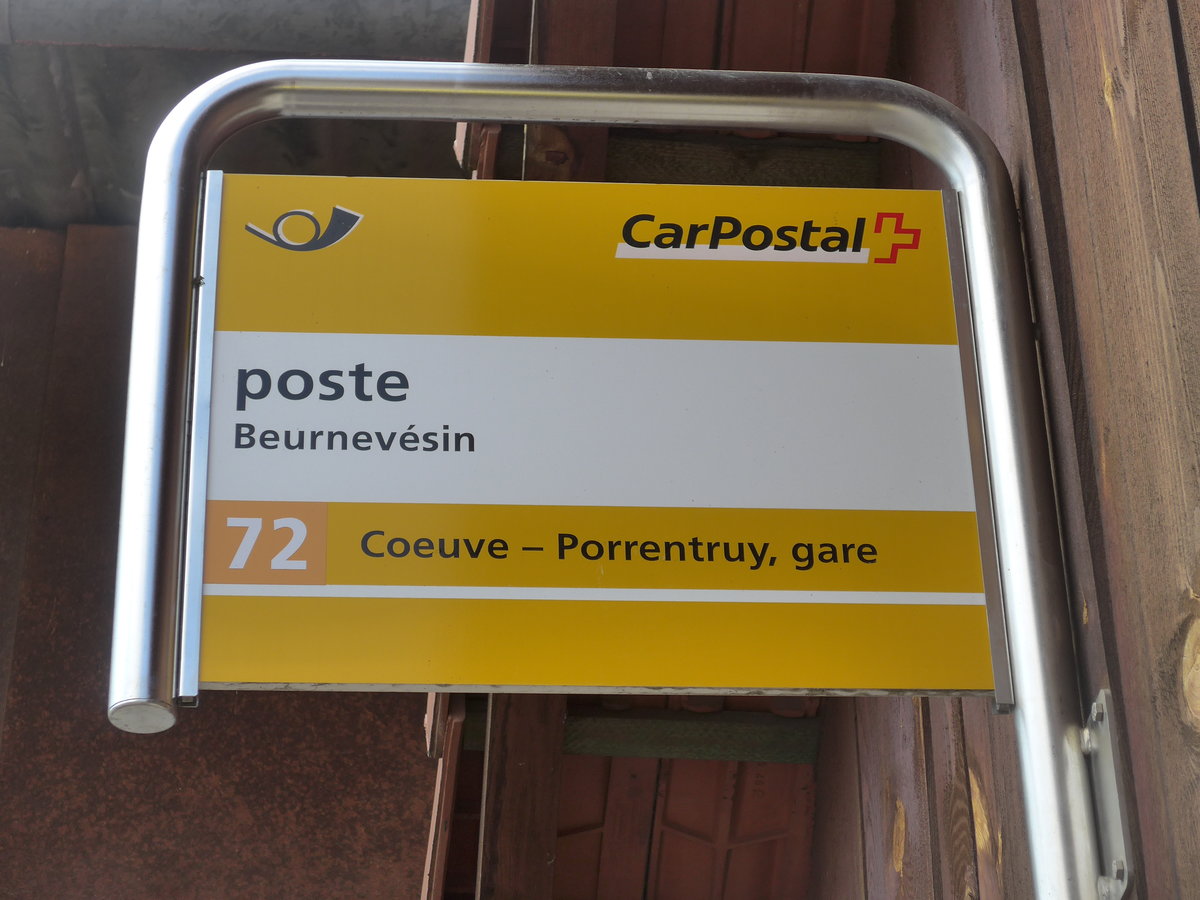 (203'720) - PostAuto-Haltestelle - Beurnevsin, poste - am 15. April 2019