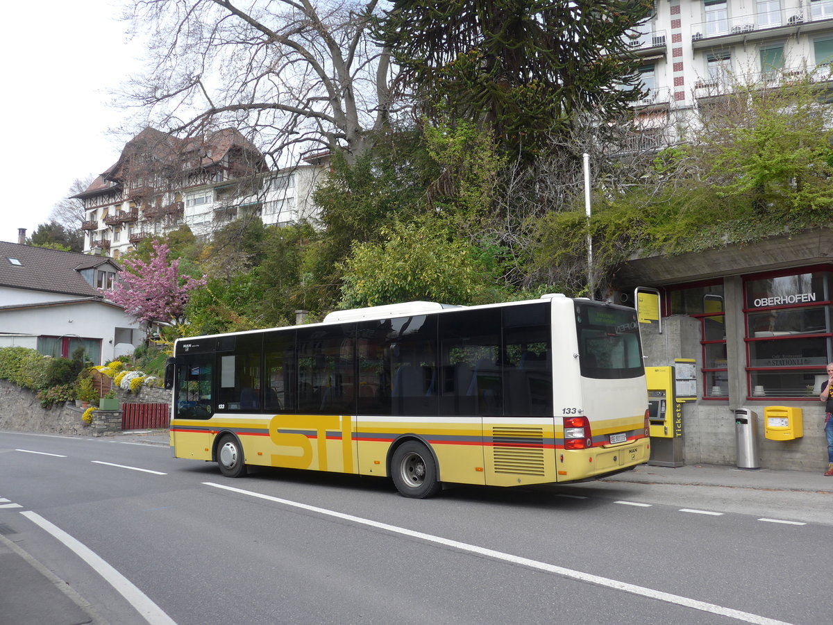 (203'850) - STI Thun - Nr. 133/BE 801'133 - MAN/Gppel am 21. April 2019 in Oberhofen, Dorf