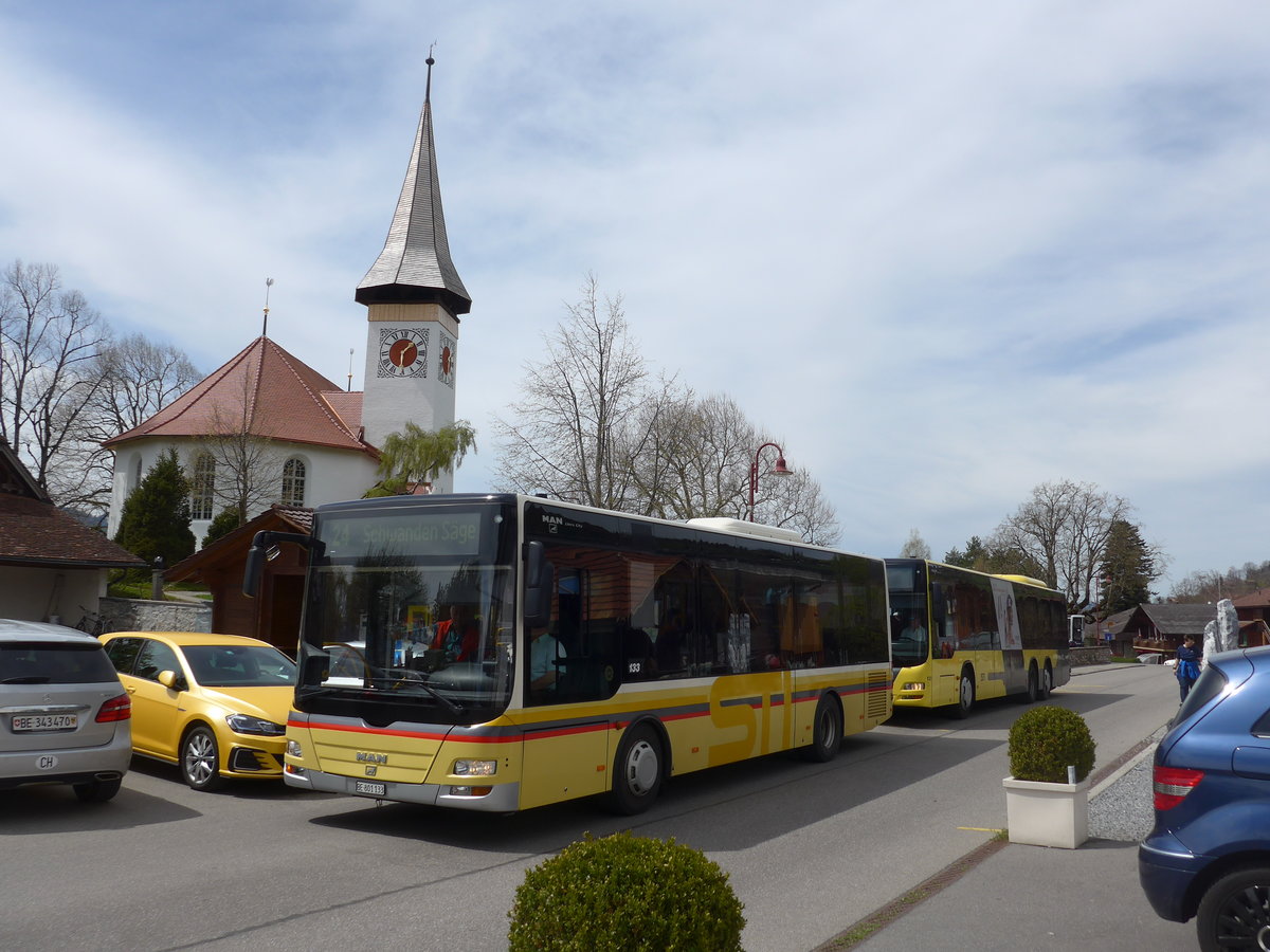 (203'864) - STI Thun - Nr. 133/BE 801'133 - MAN/Gppel am 21. April 2019 in Sigriswil, Dorf