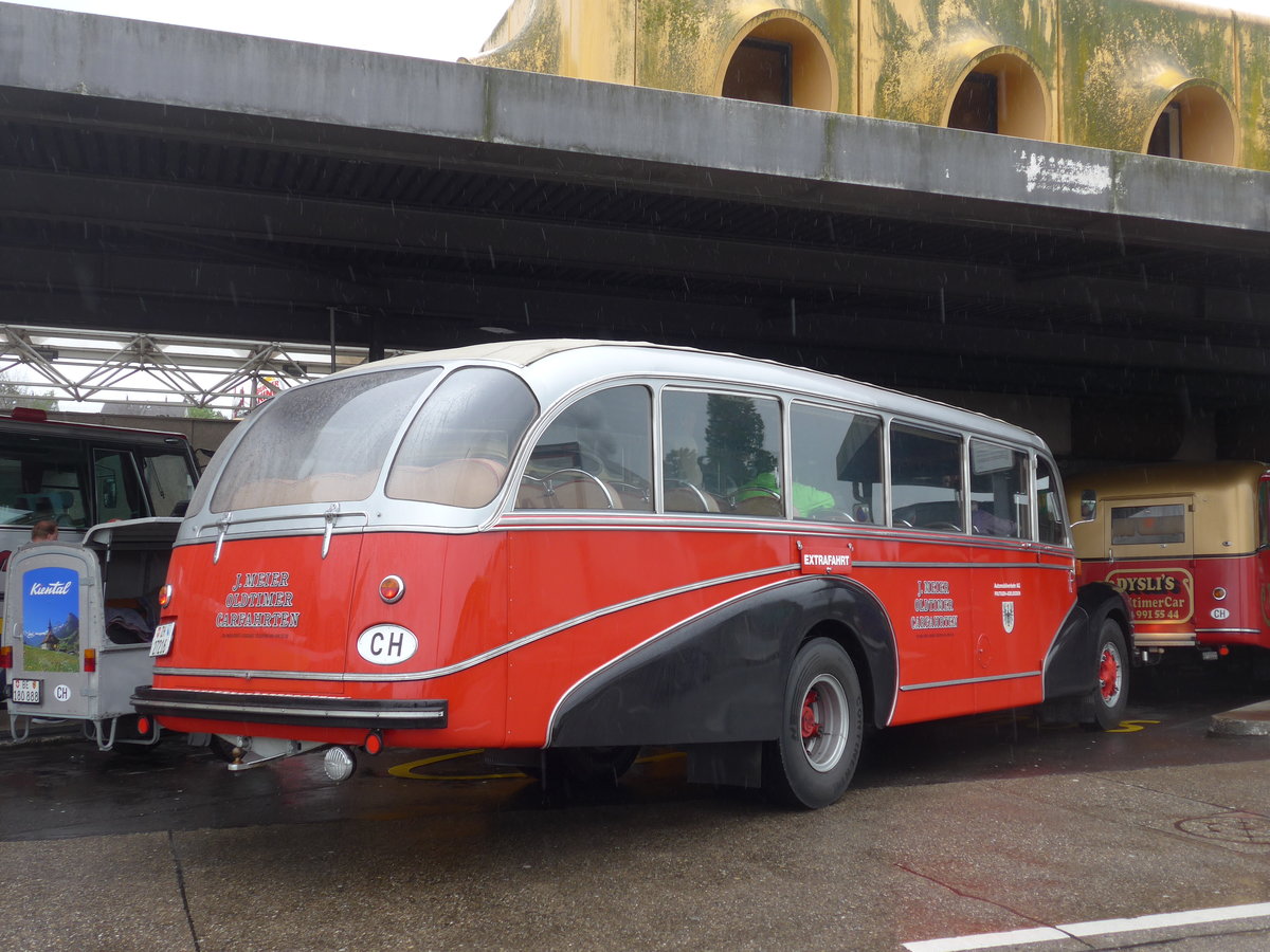 (203'916) - Meier, Grt - Nr. 12/ZH 27'216 - FBW/R&J (ex Wespe, Altsttten; ex AFA Adelboden Nr. 12) am 26. April 2019 in Pratteln, Raststtte