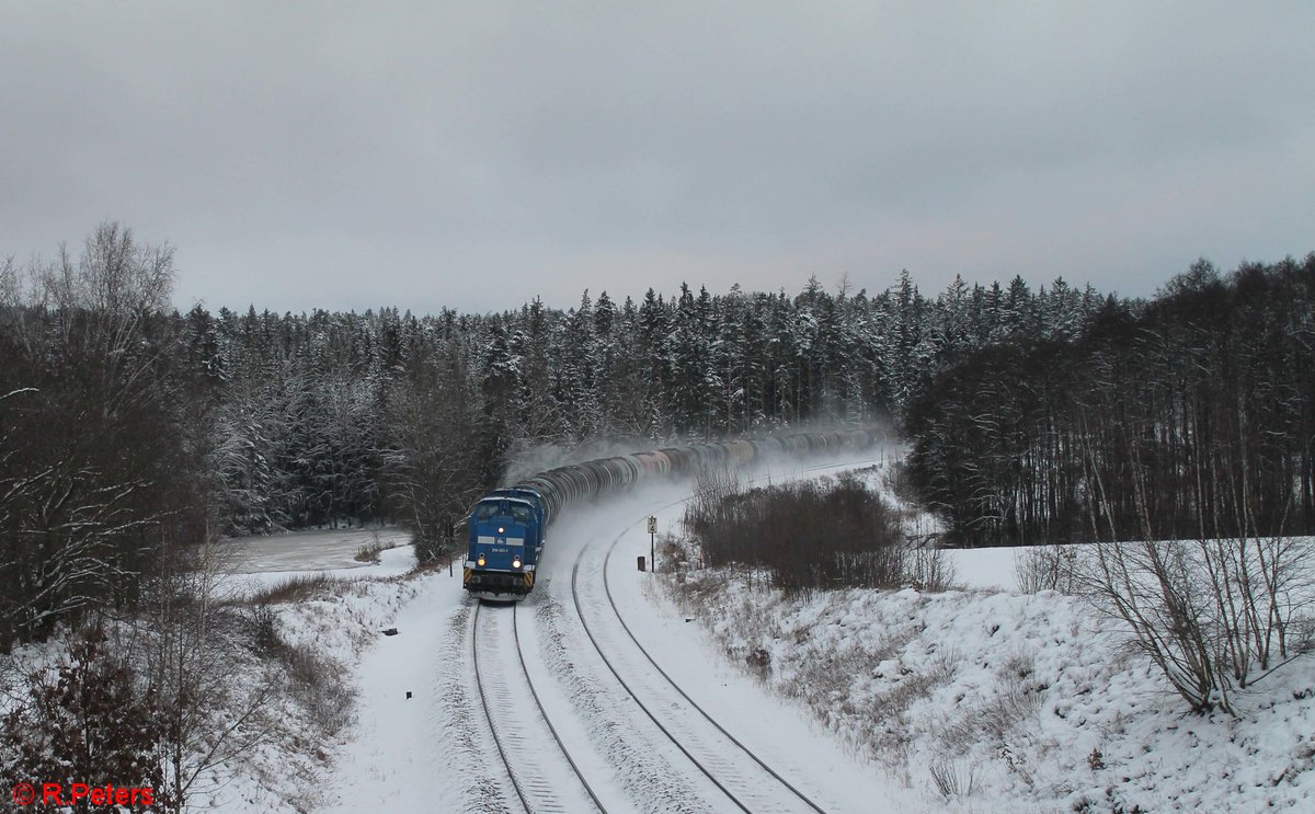 204 031 und 204 005 mit dem Hauer Kesselzug nach Weiden bei Oberteich. 09.01.21