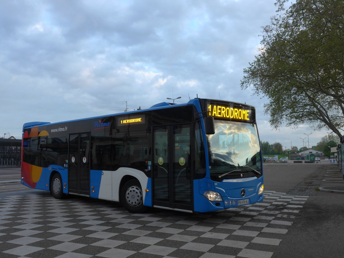 (204'134) - CarPostal, Haguenau - Nr. 125/FB 678 HL - Mercedes am 27. April 2019 beim Bahnhof Haguenau