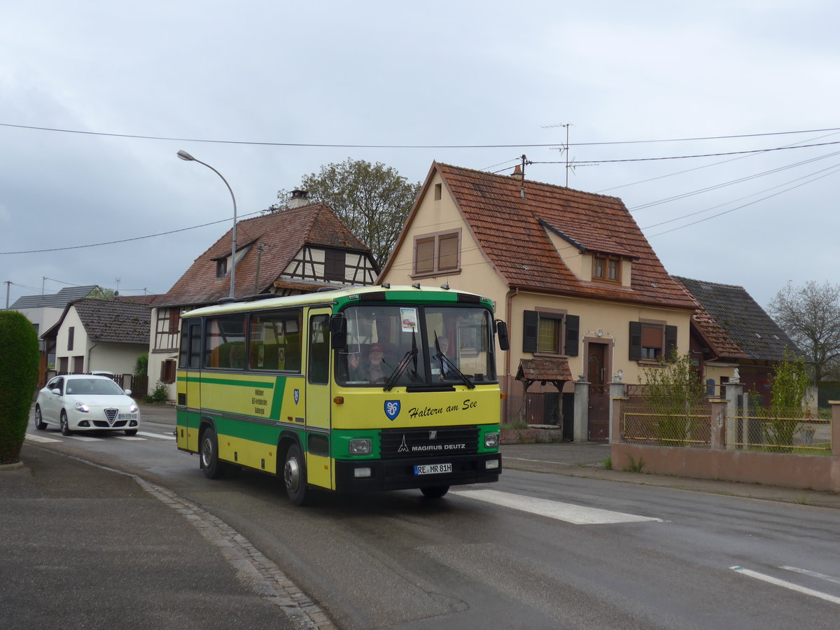 (204'195) - Aus Deutschland: Wagner, Haltern - RE-MR 81H - Magirus-Deutz am 27. April 2019 in Stundwiller, Rue Principale