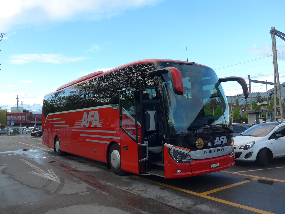 (204'580) - AFA Adelboden - Nr. 15/BE 26'702 - Setra am 9. Mai 2019 in Thun, CarTerminal