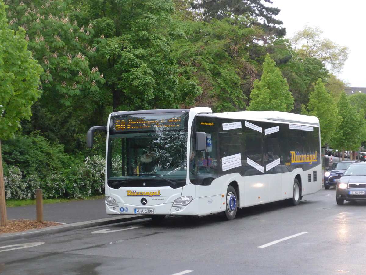 (204'682) - Drrnagel, Uettingen - W-U 1386 - Mercedes am 9. Mai 2019 beim Bahnhof Wrzburg