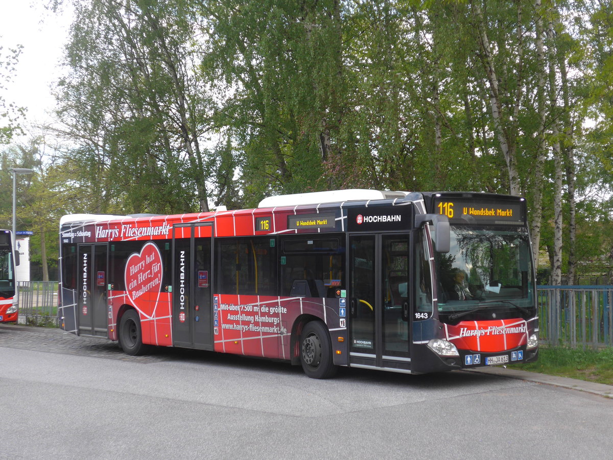 (204'860) - HHA Hamburg - Nr. 1643/HH-JA 613 - Mercedes am 11. Mai 2019 in Hamburg, U-Bahnhof Billstedt