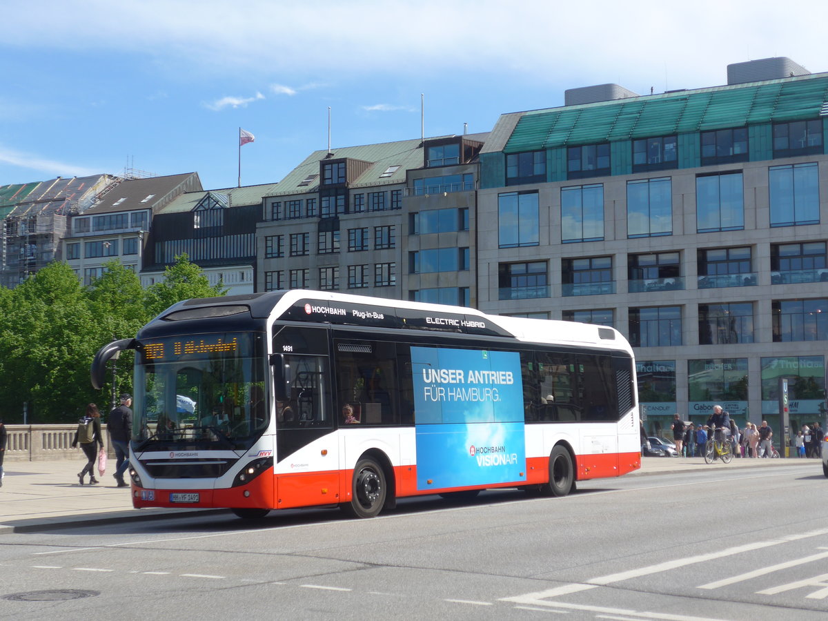 (204'921) - HHA Hamburg - Nr. 1491/HH-YF 1491 - Volvo am 11. Mai 2019 in Hamburg, Jungfernstieg