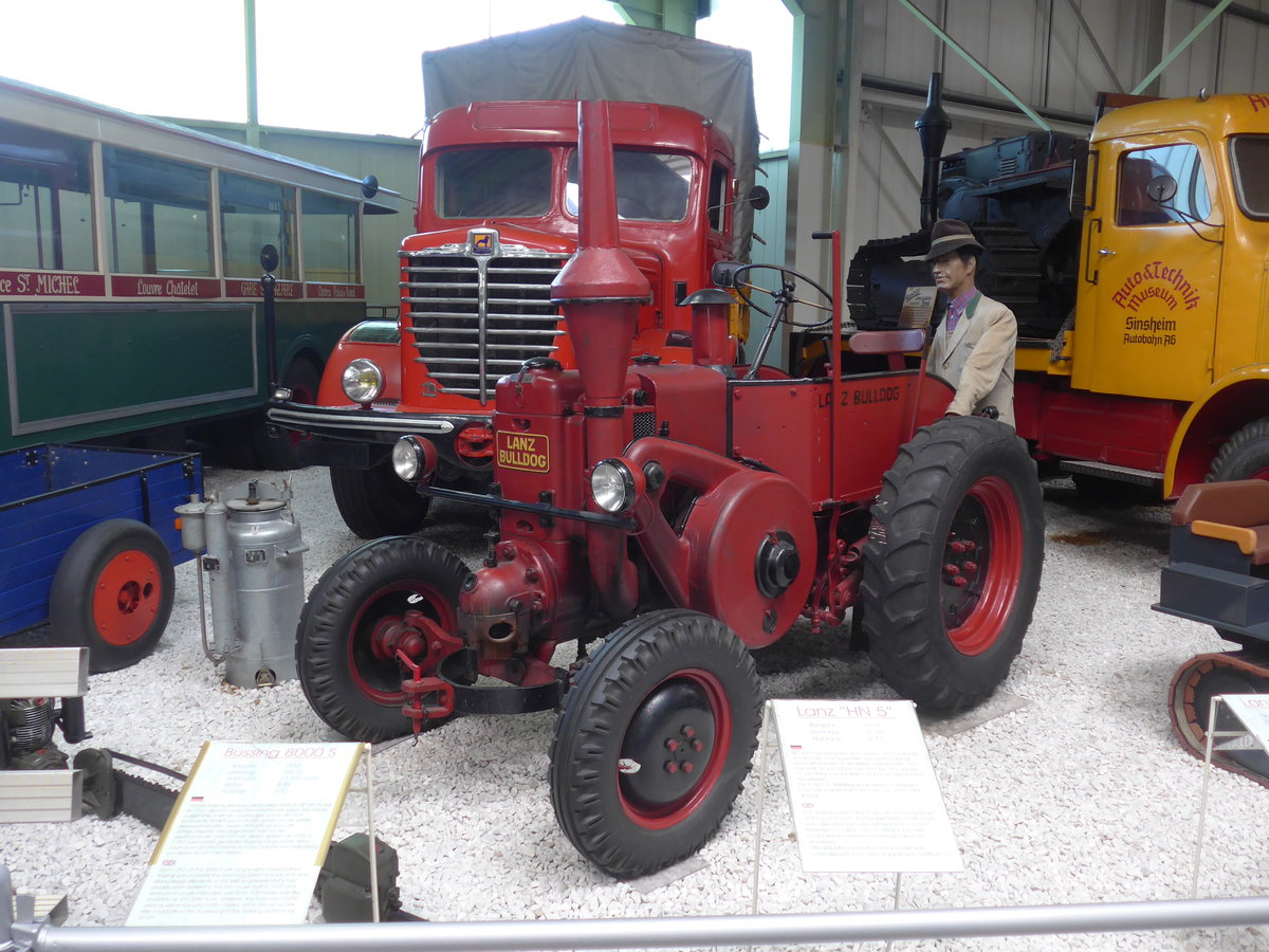 (205'079) - Lanz Bulldog am 13. Mai 2019 in Sinsheim, Museum