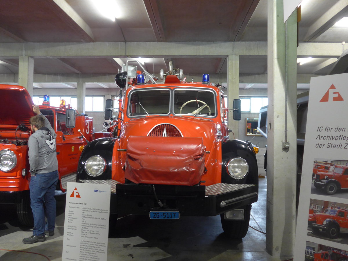 (205'269) - Freiw. Feuerwehr, Zug - ZG 5117 - Magirus-Deutz am 18. Mai 2019 in Neuheim, ZDT