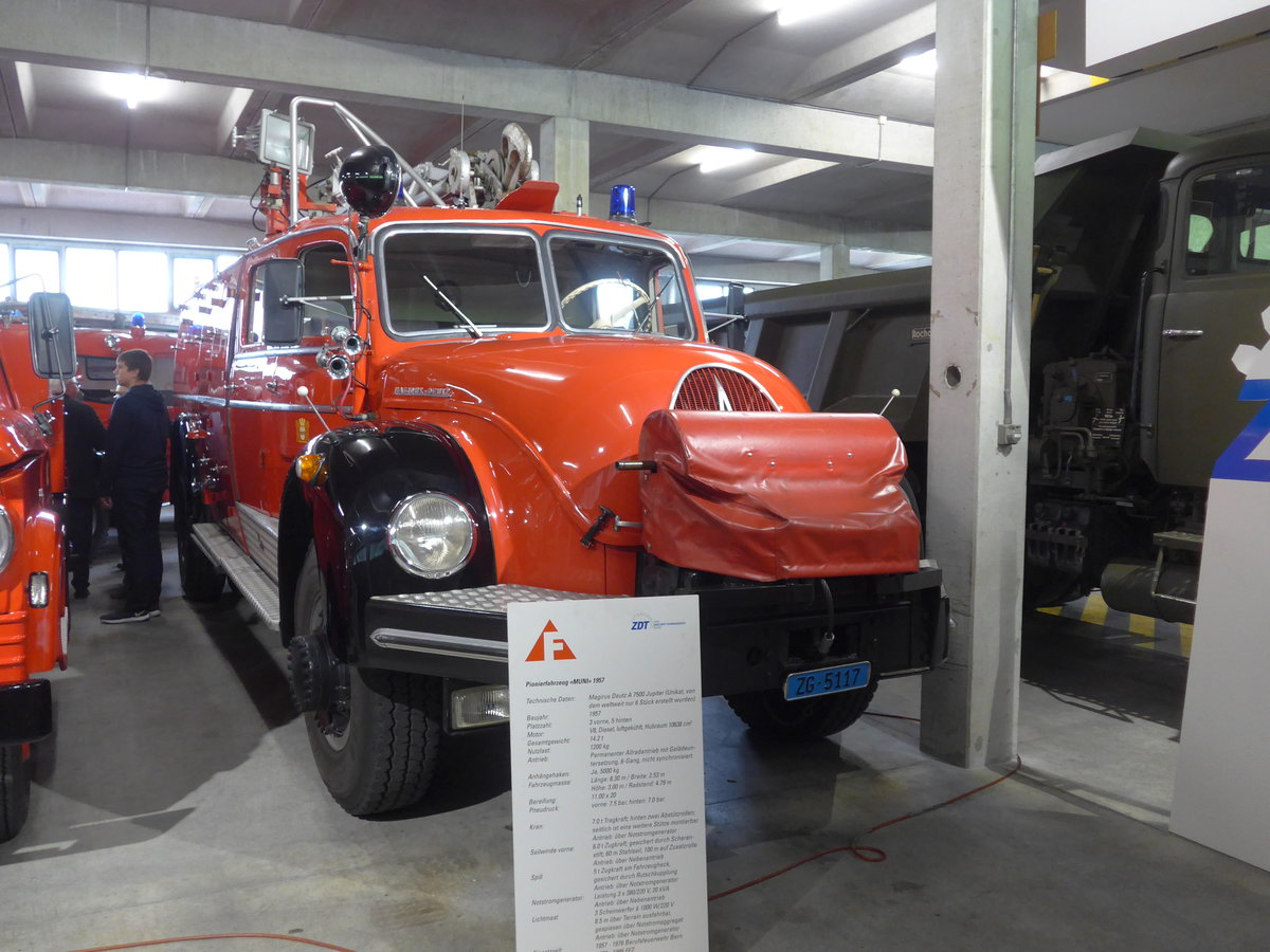 (205'270) - Freiw. Feuerwehr, Zug - ZG 5117 - Magirus-Deutz am 18. Mai 2019 in Neuheim, ZDT
