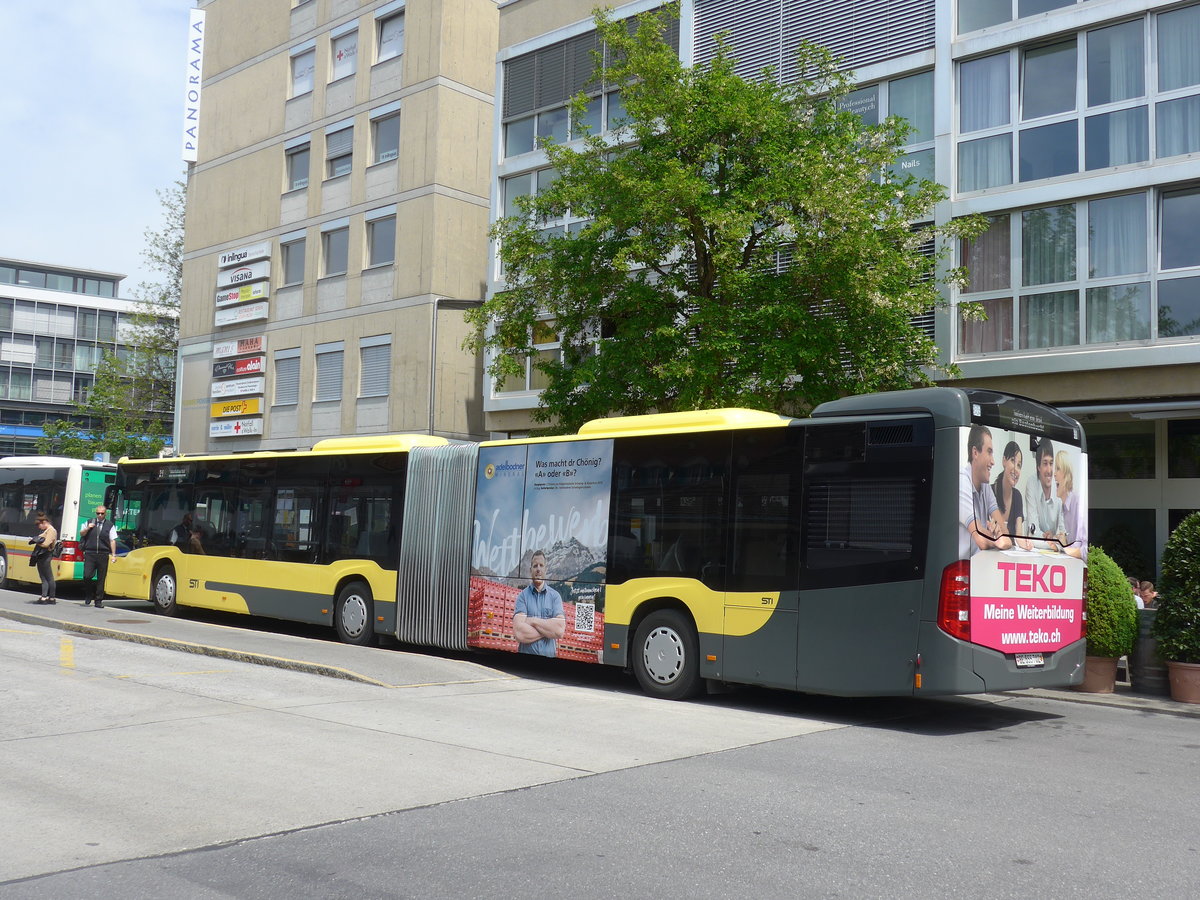 (205'353) - STI Thun - Nr. 702/BE 555'702 - Mercedes am 24. Mai 2019 beim Bahnhof Thun