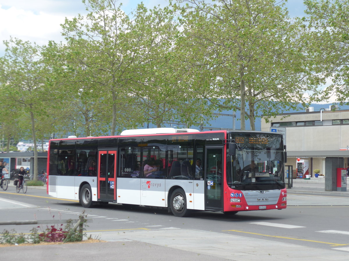 (205'433) - TRAVYS Yverdon - Nr. 228/VD 133'020 - MAN am 25. Mai 2019 beim Bahnhof Yverdon