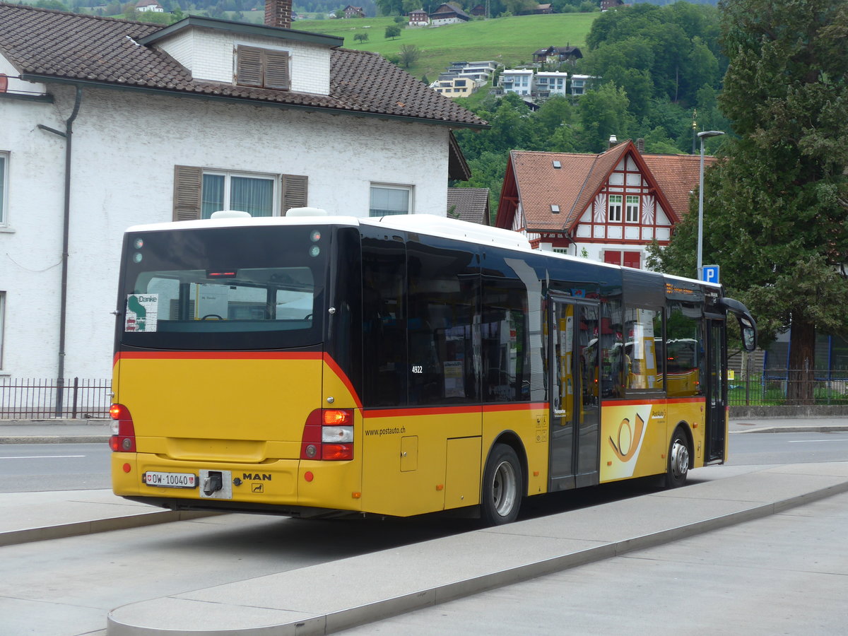 (205'559) - PostAuto Zentralschweiz - Nr. 7/OW 10'040 - MAN/Gppel (ex Dillier, Sarnen Nr. 7) am 27. Mai 2019 beim Bahnhof Sarnen