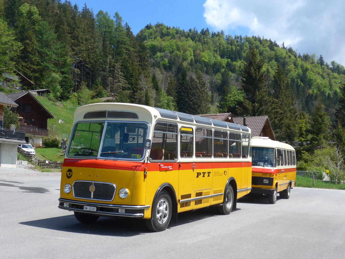 (205'644) - Mller, Ennetmoos - NW 23'167 - FBW/Gangloff (ex Rentsch, Gunten; ex P 23'203; ex P 21'003) am 30. Mai 2019 in Eigenthal, Talboden