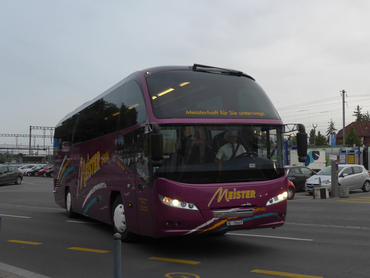 (205'750) - Meister, Thun - BE 78'669 - Neoplan am 6. Juni 2019 beim Bahnhof Thun