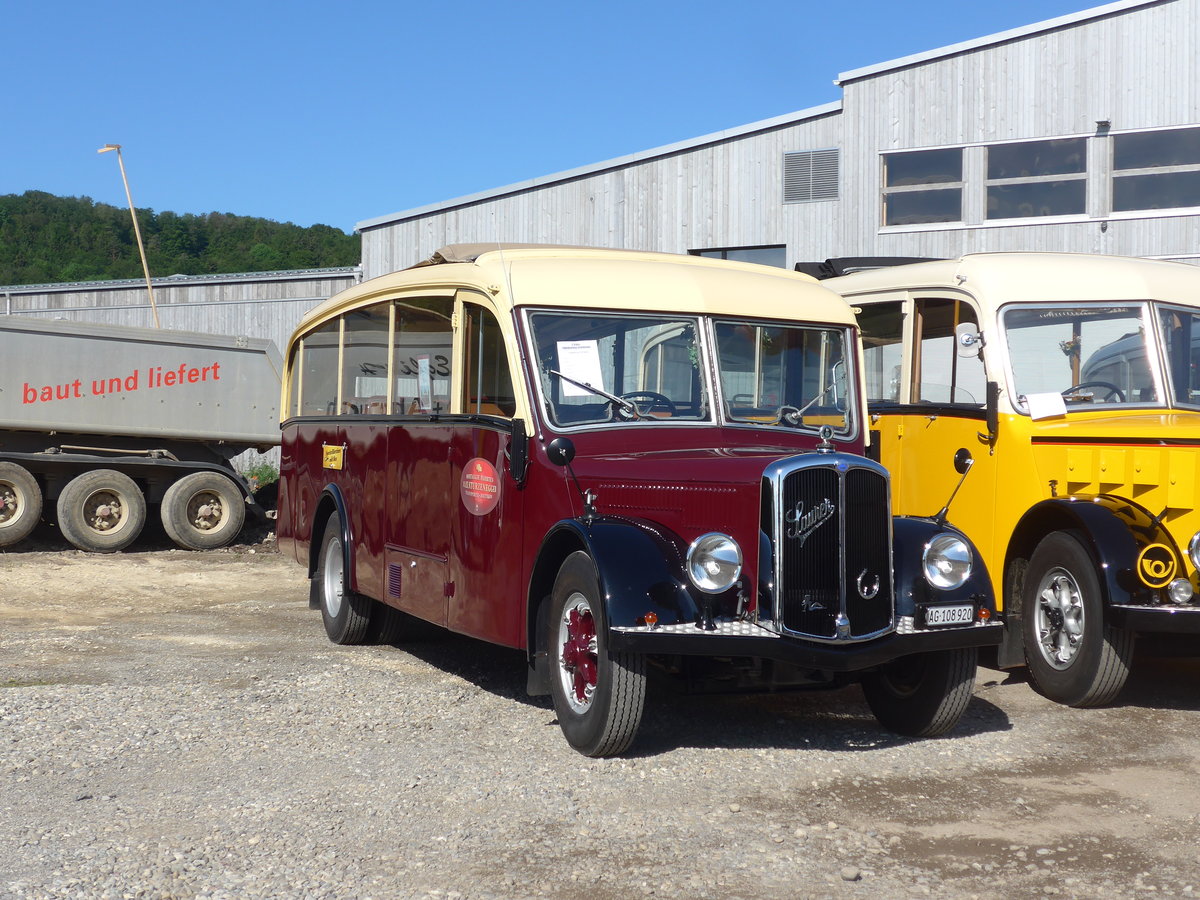 (205'782) - Sturzenegger, Bergdietikon - AG 108'920 - Saurer/Saurer (ex Mazzoleni, Chur; ex Societ Rabadan, Bellinzona; ex Faggio, Bellinzona) am 8. Juni 2019 in Thayngen, Saurertreffen