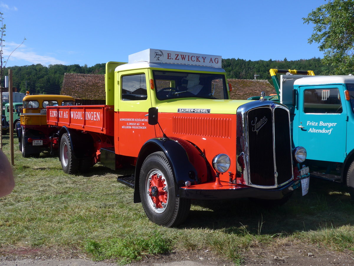 (205'801) - Zwicky, Mllheim - TG 1911 - Saurer am 8. Juni 2019 in Thayngen, Saurertreffen