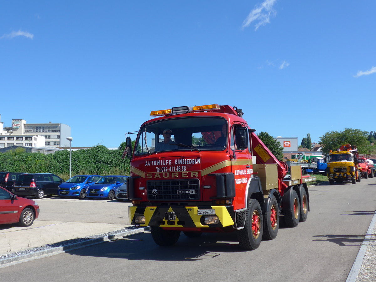(205'868) - Autohilfe, Einsiedeln - SZ 90'473 U - Saurer am 8. Juni 2019 in Thayngen, Saurertreffen