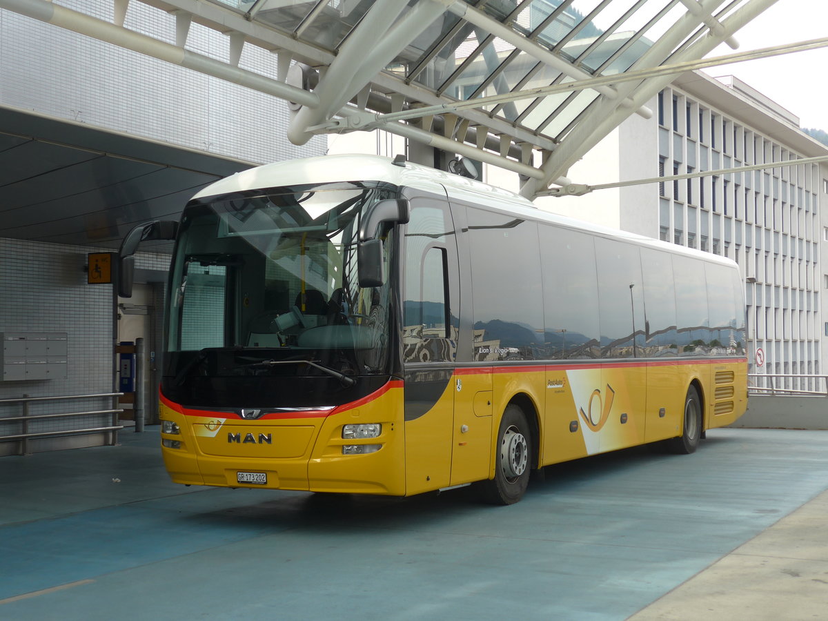 (206'184) - PostAuto Graubnden - GR 173'202 - MAN am 9. Juni 2019 in Chur, Postautostation