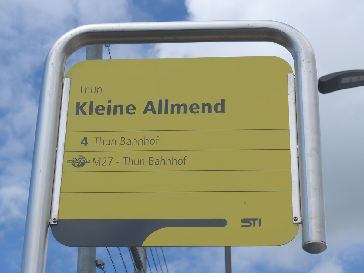(206'444) - STI-Haltestelle - Thun, Kleine Allmend - am 16. Juni 2019