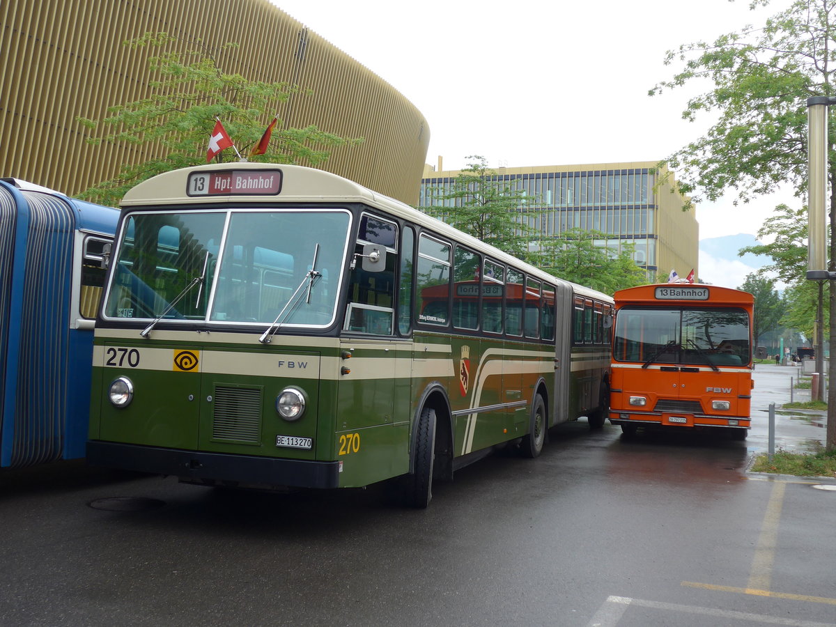 (206'563) - SVB Bern (Bernmobil historique) - Nr. 270/BE 113'270 - FBW/SWS-Gangloff + ZVB Zug (RWB) - Nr. 35/ZH 797'215 - FBW/Hess am 22. Juni 2019 in Luzern, Allmend