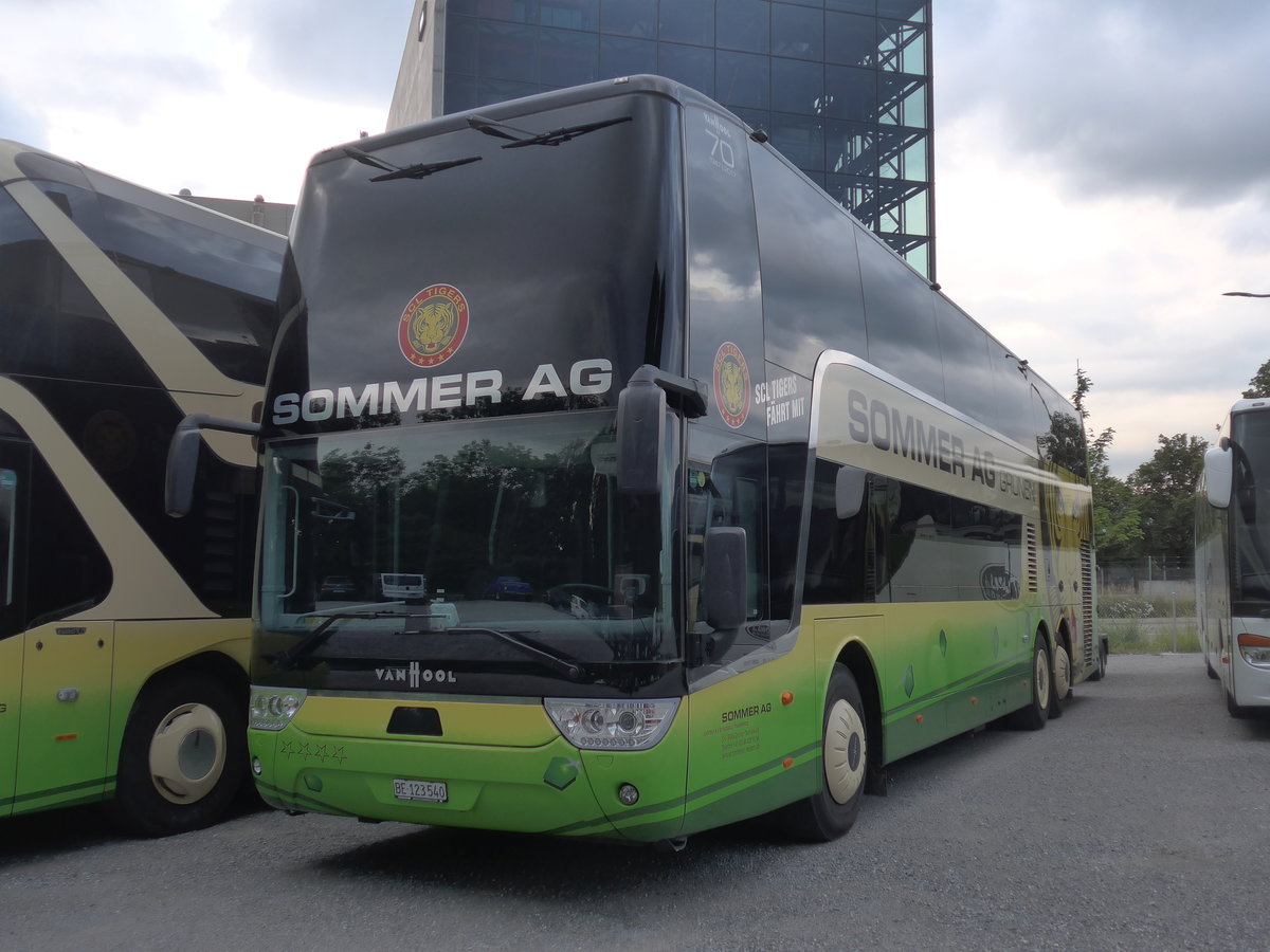 (206'645) - Sommer, Grnen - BE 123'540 - Van Hool am 22. Juni 2019 in Thun, Kleine Allmend