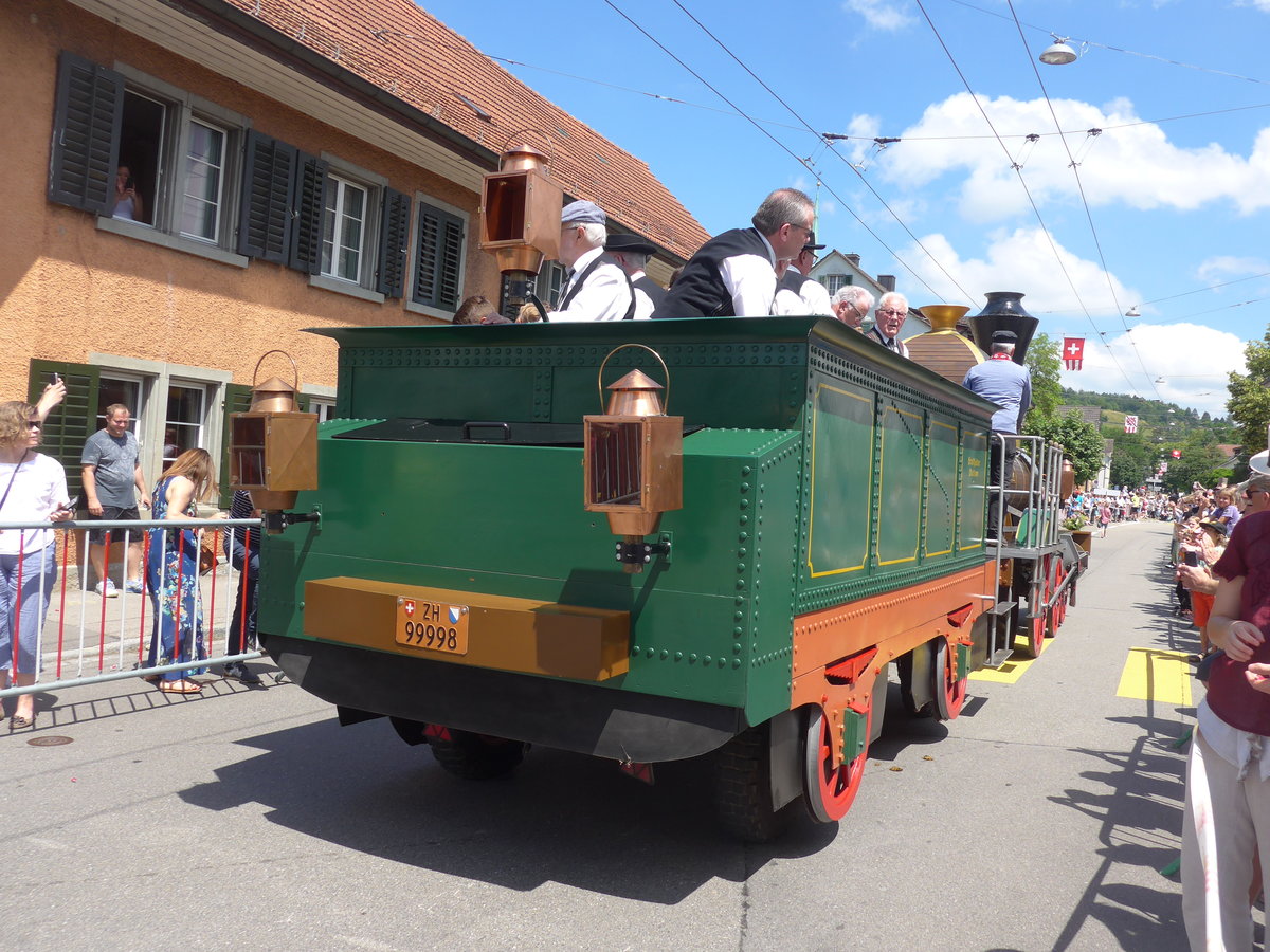 (206'694) - Spanisch Brtlibahn - ZH 99'998 - am 23. Juni 2019 am Jodlerfest-Umzug in Winterthur