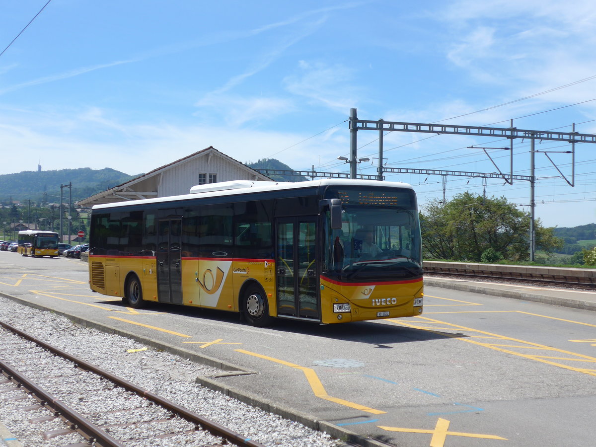 (206'793) - Faucherre, Moudon - VD 1124 - Iveco am 24. Juni 2019 beim Bahnhof Palzieux