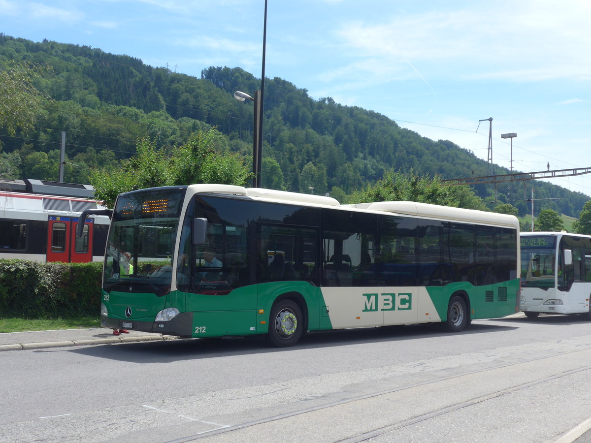 (206'805) - MBC Morges - Nr. 212/VD 571'799 - Mercedes am 24. Juni 2019 beim Bahnhof Moudon