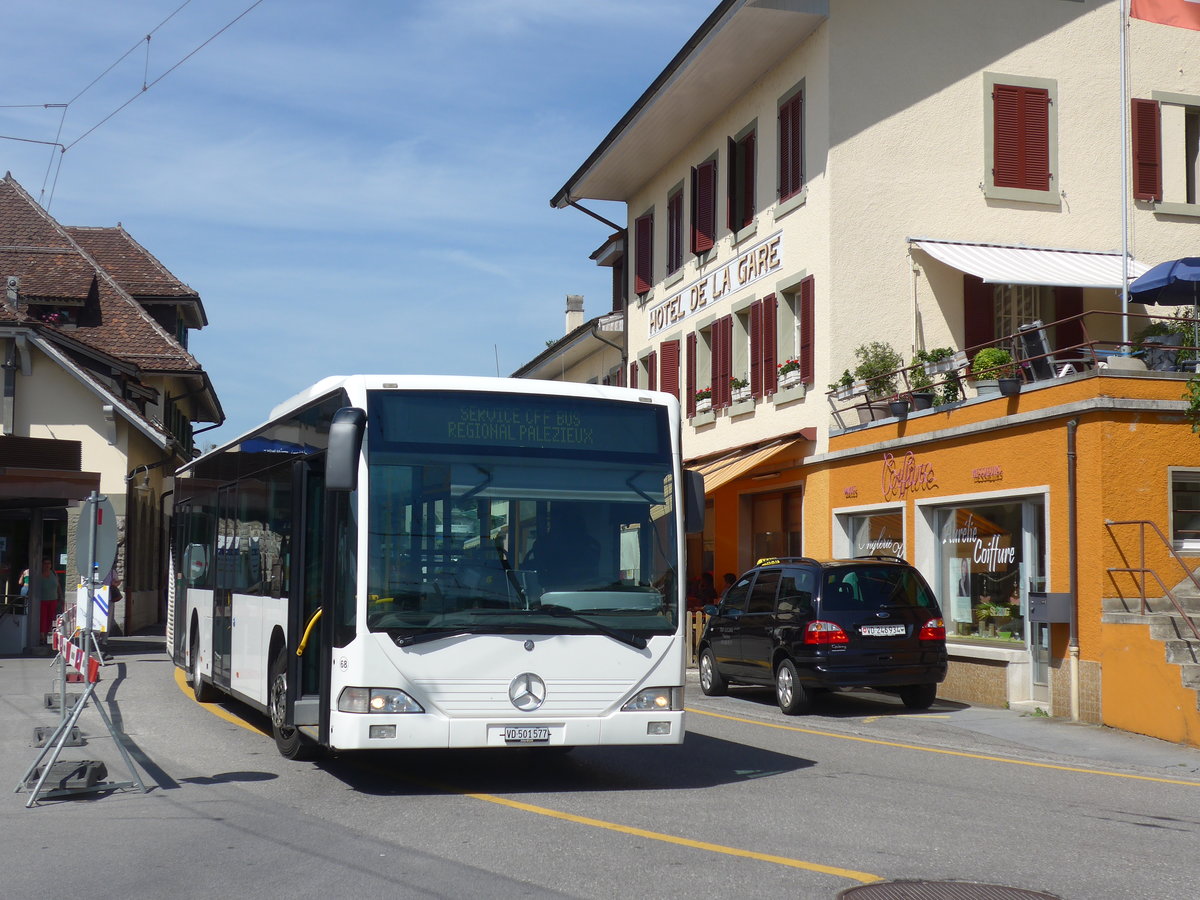 (206'842) - Interbus, Yverdon - Nr. 68/VD 501'577 - Mercedes (ex AFA Adelboden Nr. 93; ex AFA Adelboden Nr. 5) am 24. Juni 2019 beim Bahnhof Palzieux