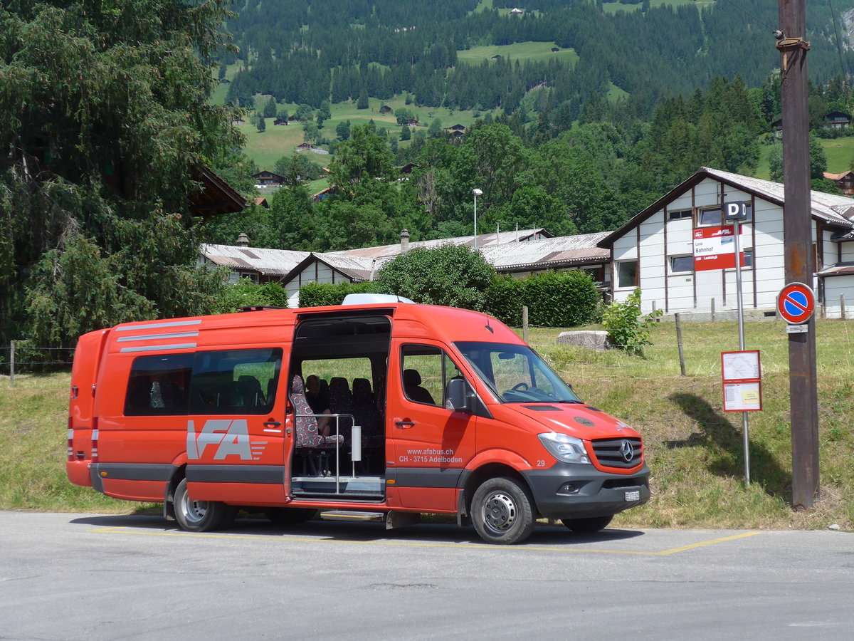 (206'925) - AFA Adelboden - Nr. 29/BE 173'525 - Mercedes am 1. Juli 2019 beim Bahnhof Lenk