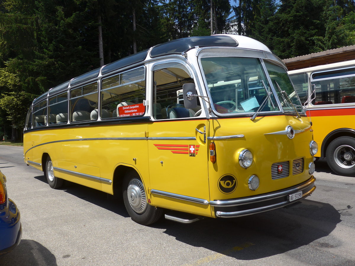 (207'493) - Zimmerli J., Oftringen - AG 57'298 - Berna/Tscher (ex Stutz, Oberlunkhofen; ex Leu, Schongau; ex Wicki, Bremgarten; ex P 22'054) am 7. Juli 2019 in Waldhusern, Kurhaus