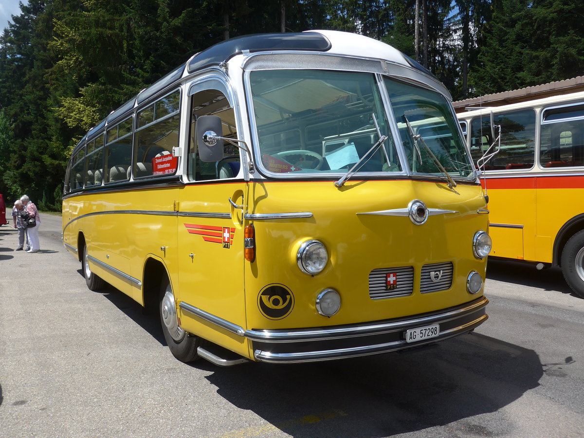 (207'494) - Zimmerli J., Oftringen - AG 57'298 - Berna/Tscher (ex Stutz, Oberlunkhofen; ex Leu, Schongau; ex Wicki, Bremgarten; ex P 22'054) am 7. Juli 2019 in Waldhusern, Kurhaus