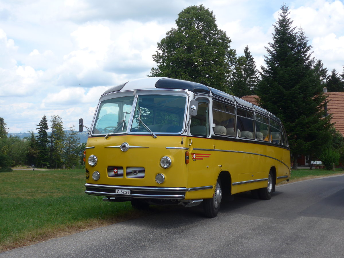 (207'501) - Zimmerli J., Oftringen - AG 57'298 - Berna/Tscher (ex Stutz, Oberlunkhofen; ex Leu, Schongau; ex Wicki, Bremgarten; ex P 22'054) am 7. Juli 2019 in Waldhusern, Kurhaus