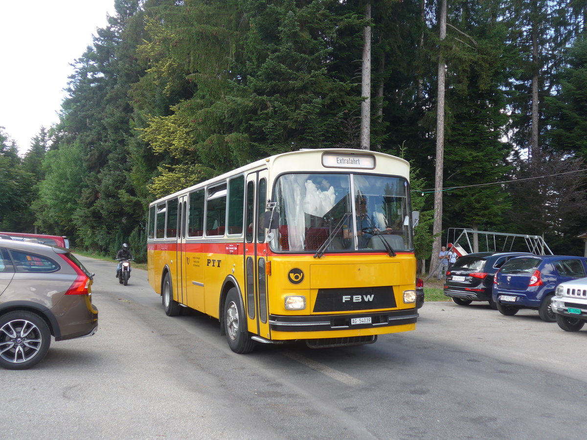 (207'516) - Birchler, Remetschwil - AG 54'039 - FBW/Tscher (ex Gerber, Winkel; ex Eggenberger, Mriken; ex Tanner, Bubendorf; ex P 24'803) am 7. Juli 2019 in Waldhusern, Kurhaus