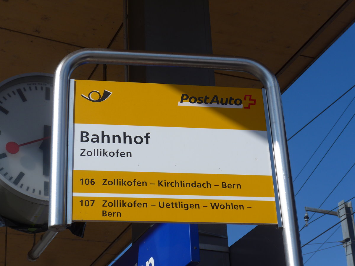 (207'544) - PostAuto-Haltestelle - Zollikofen, Bahnhof - am 7. Juli 2019