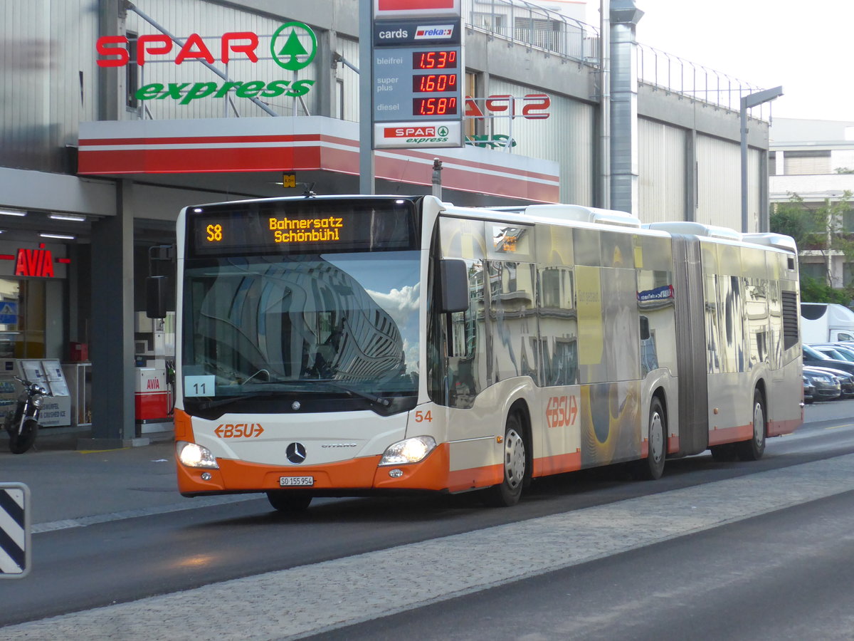 (207'550) - BSU Solothurn - Nr. 54/SO 155'954 - Mercedes am 7. Juli 2019 beim Bahnhof Zollikofen